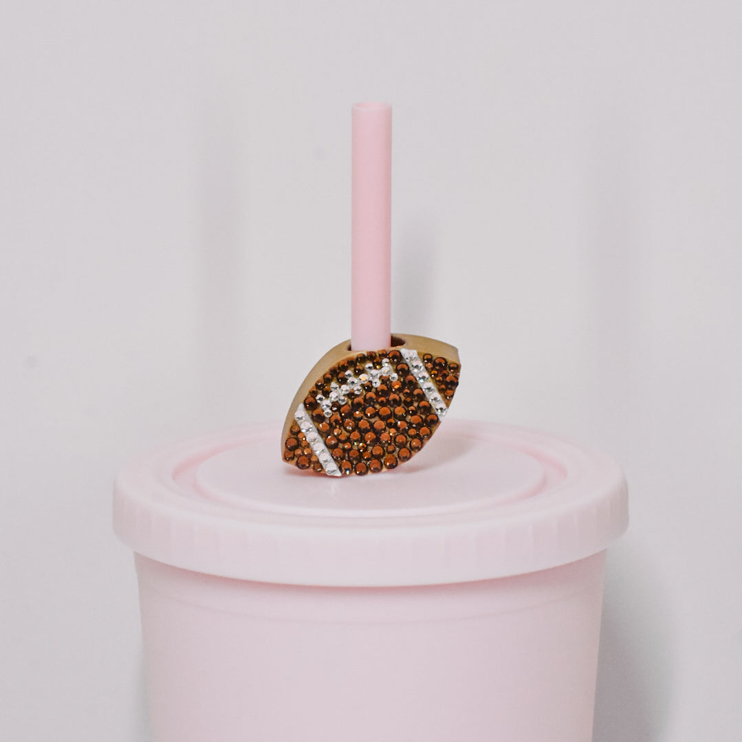 Football Straw Charm