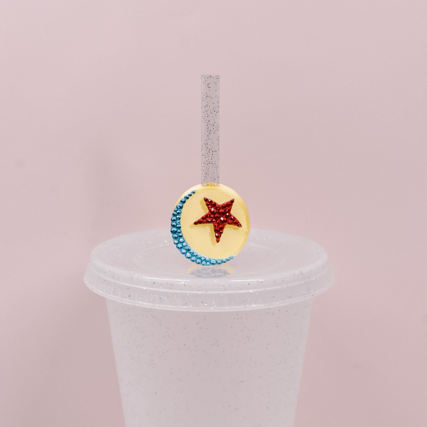 Red Star Ball Straw Charm