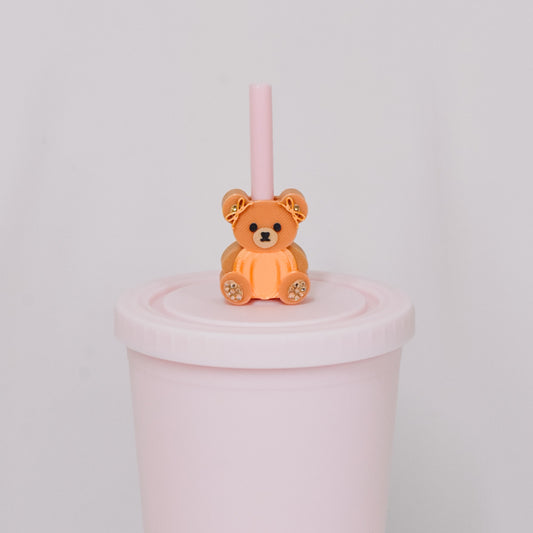 Bear Pumpkin Straw Charm