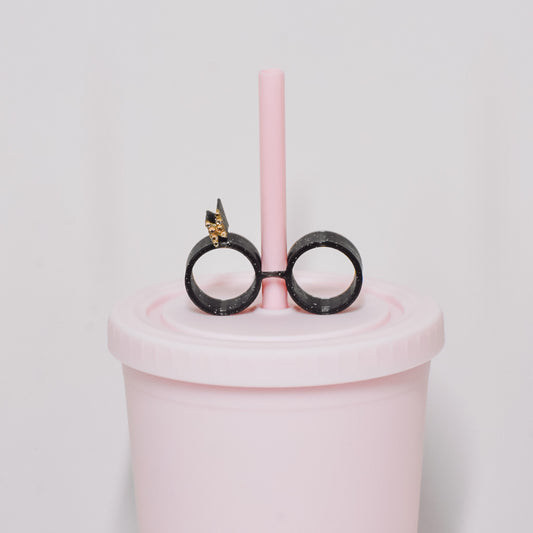 Wizard Glasses Straw Charm
