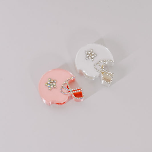 Football Helmet Straw Charm