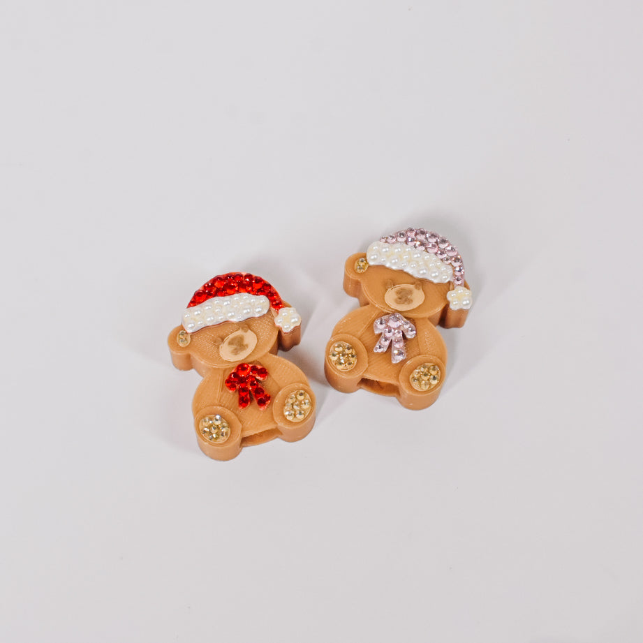 Christmas Teddy Straw Charm