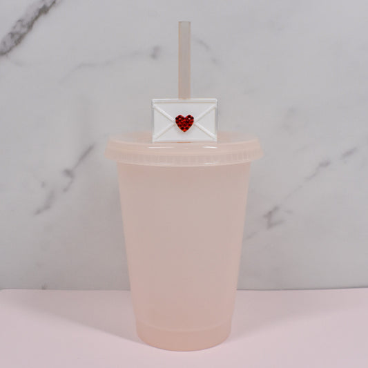 Love Letter Straw Charm