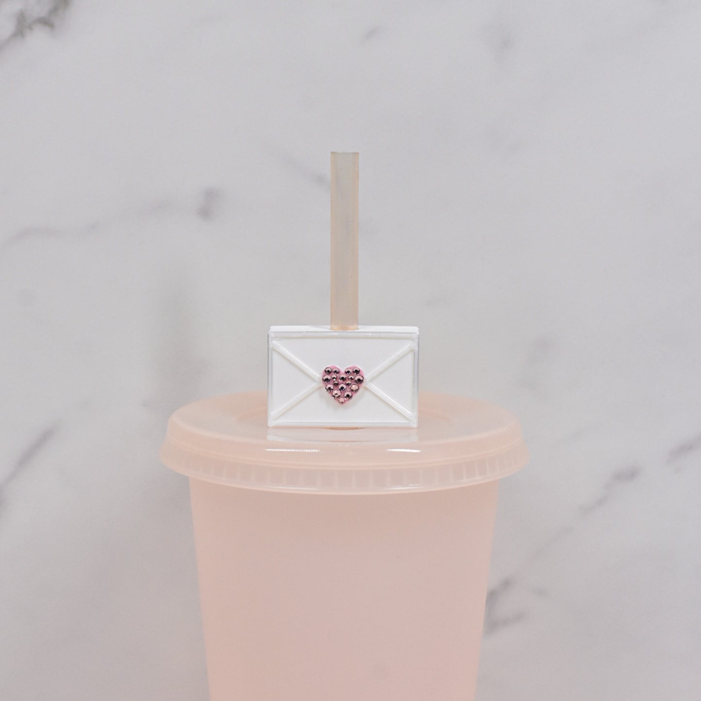 Love Letter Straw Charm