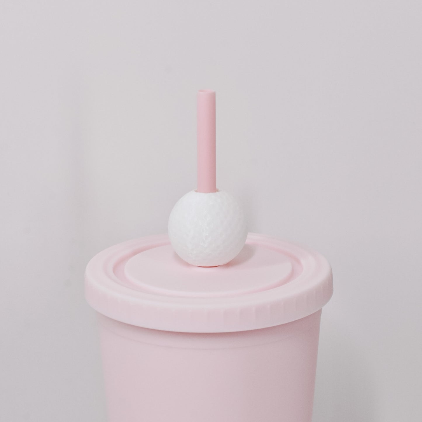 Golf Ball Straw Charm