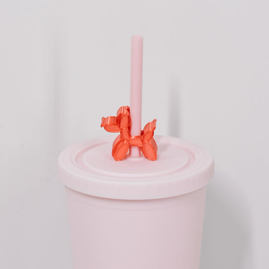 Dog Balloon Straw Charm