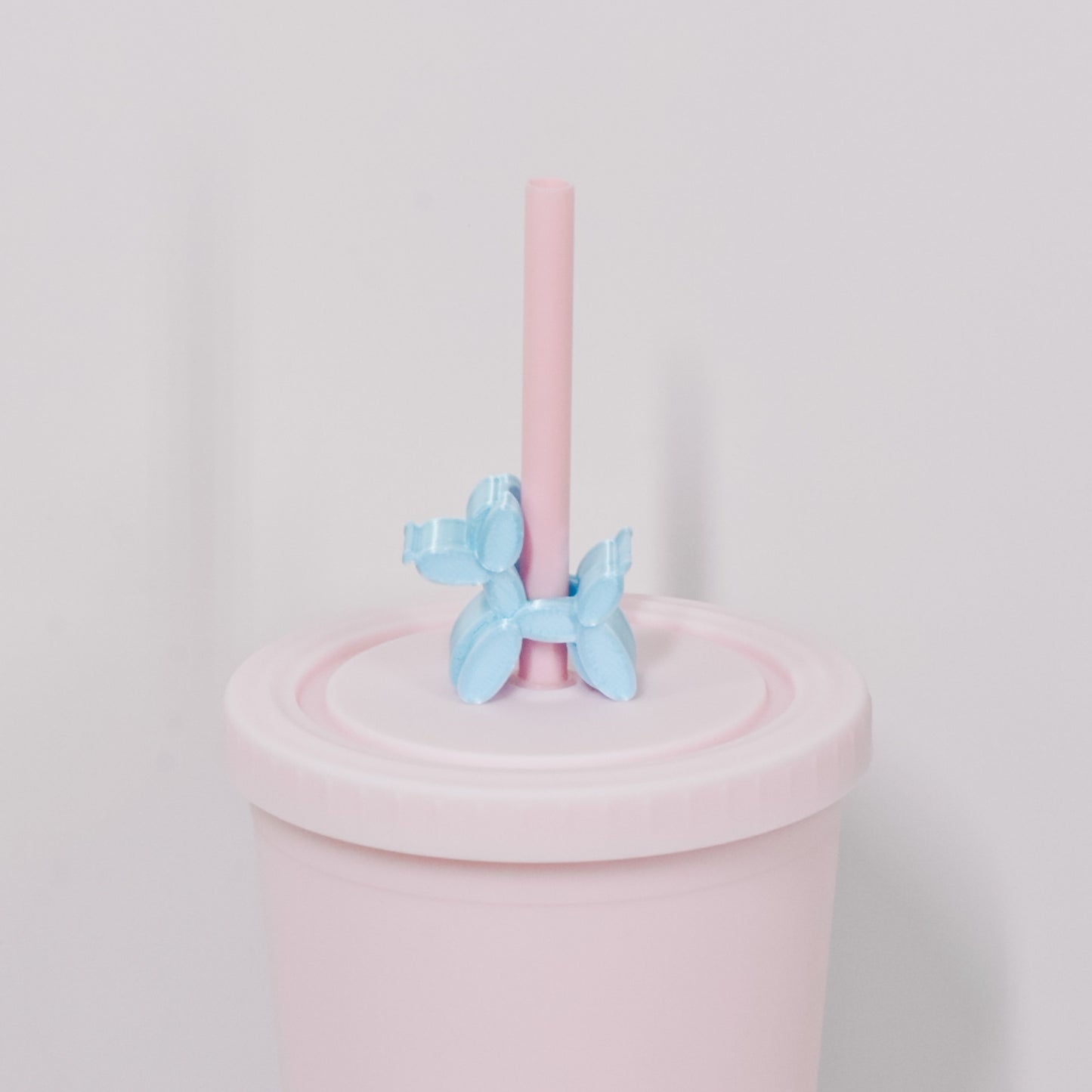 Dog Balloon Straw Charm