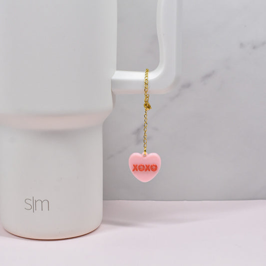 XO Heart Handle Charm