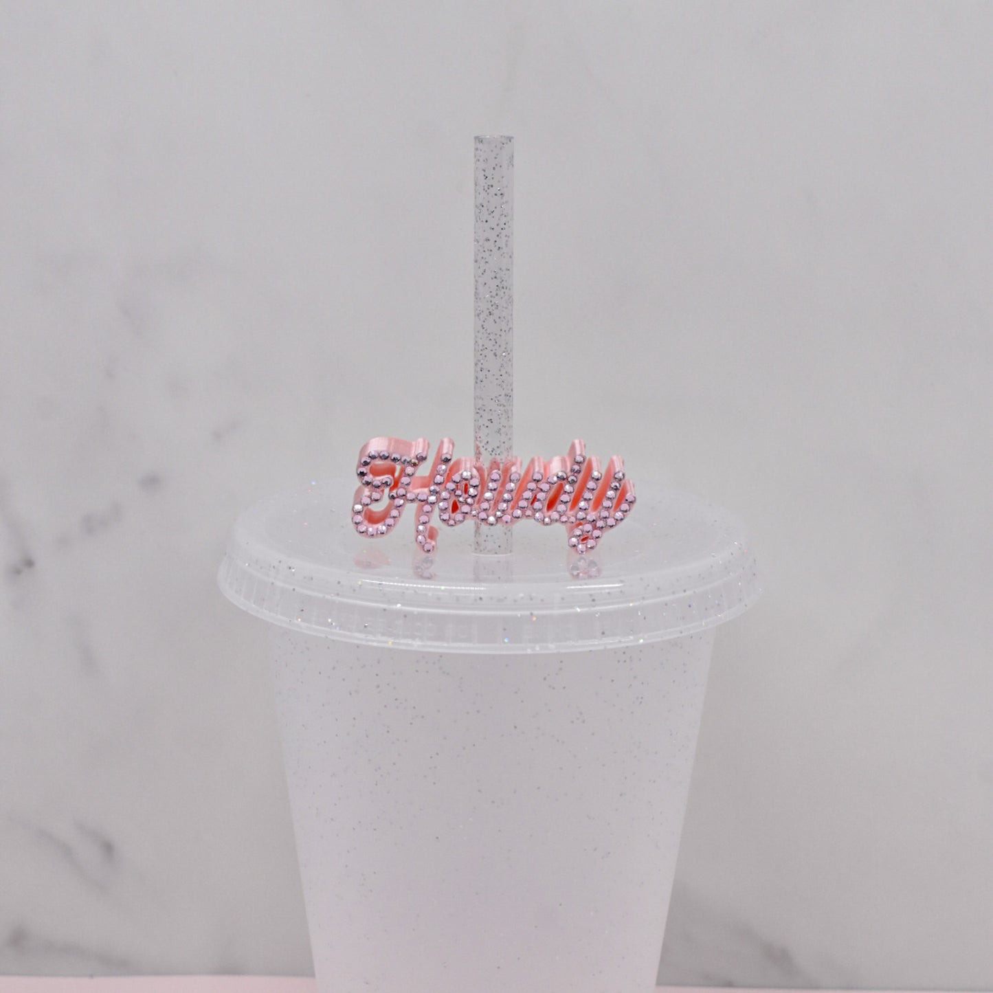 Howdy Straw Charm