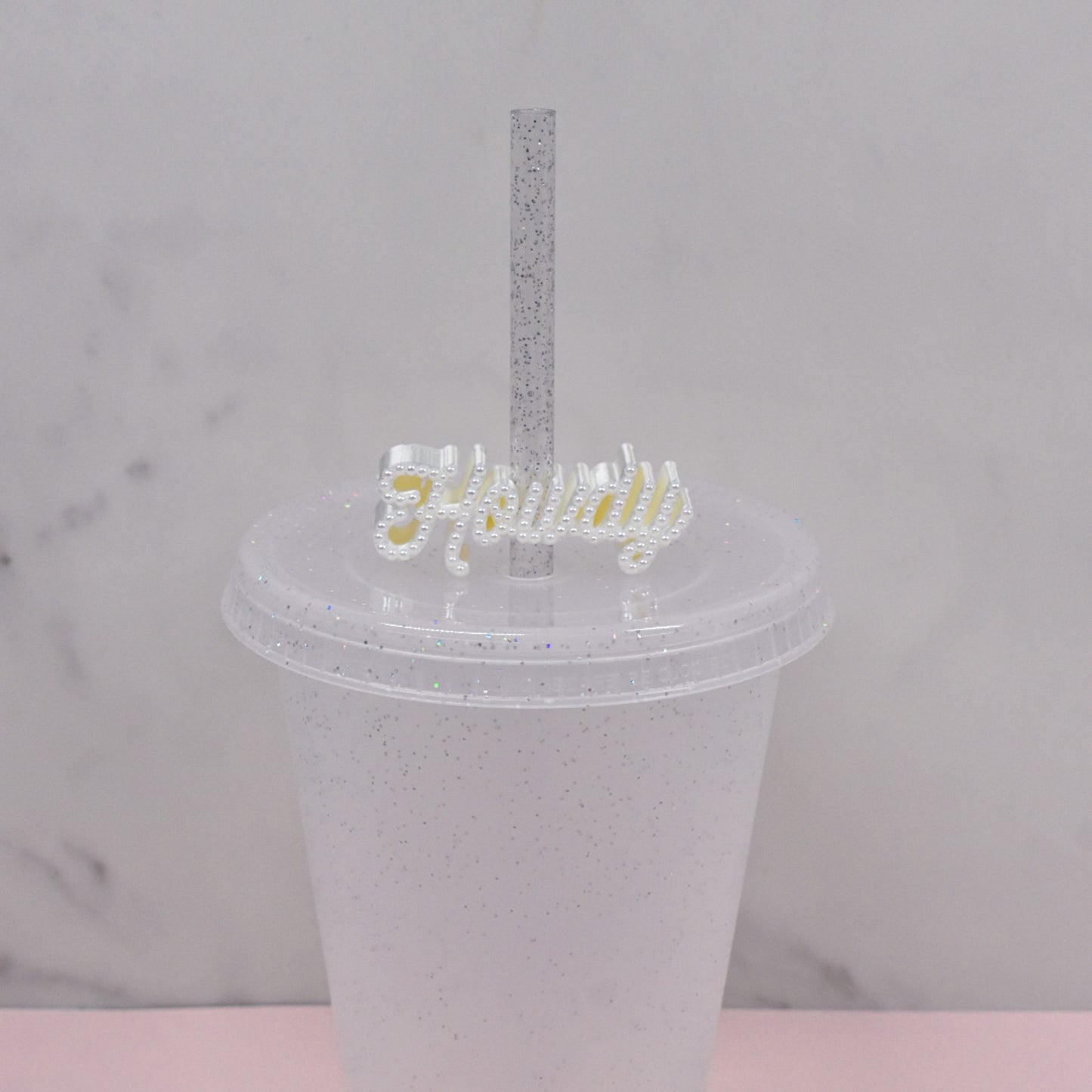 Howdy Straw Charm