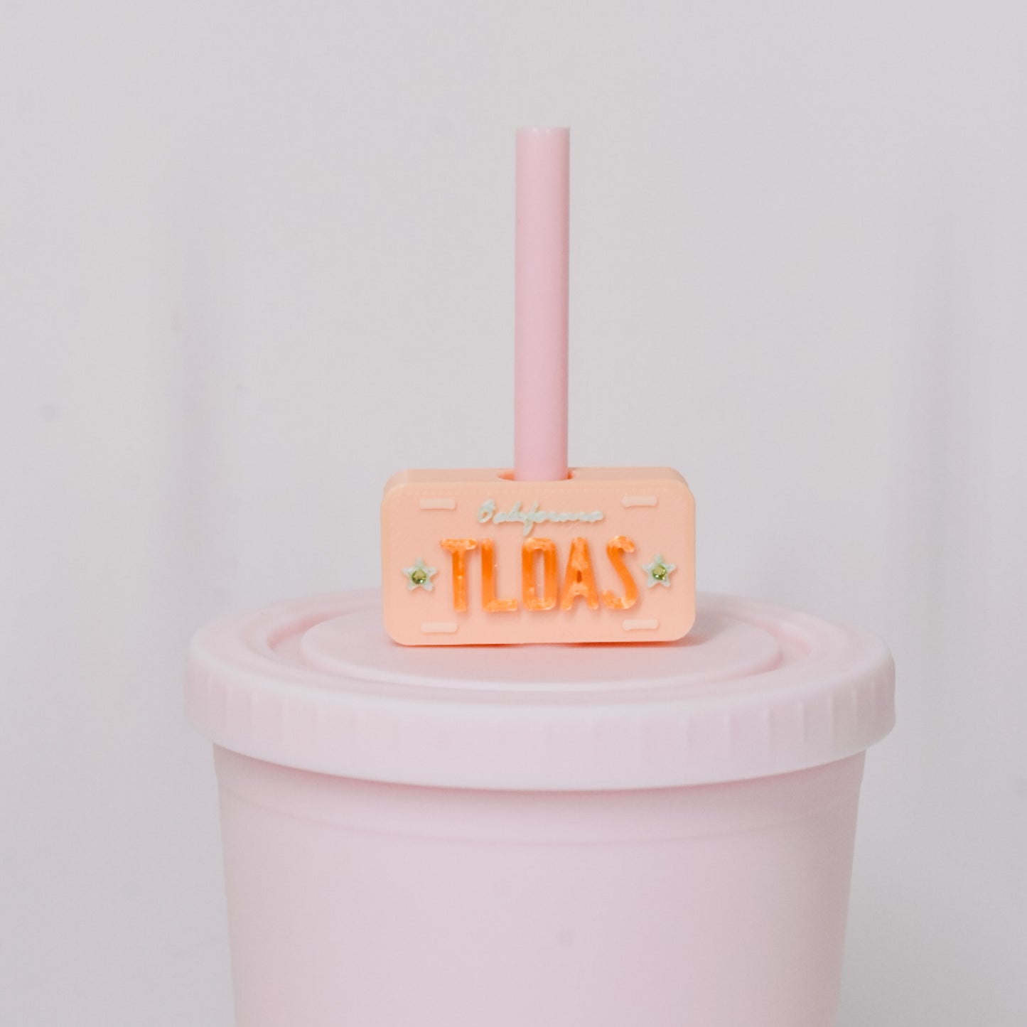 Showgirl License Plate Straw Charm