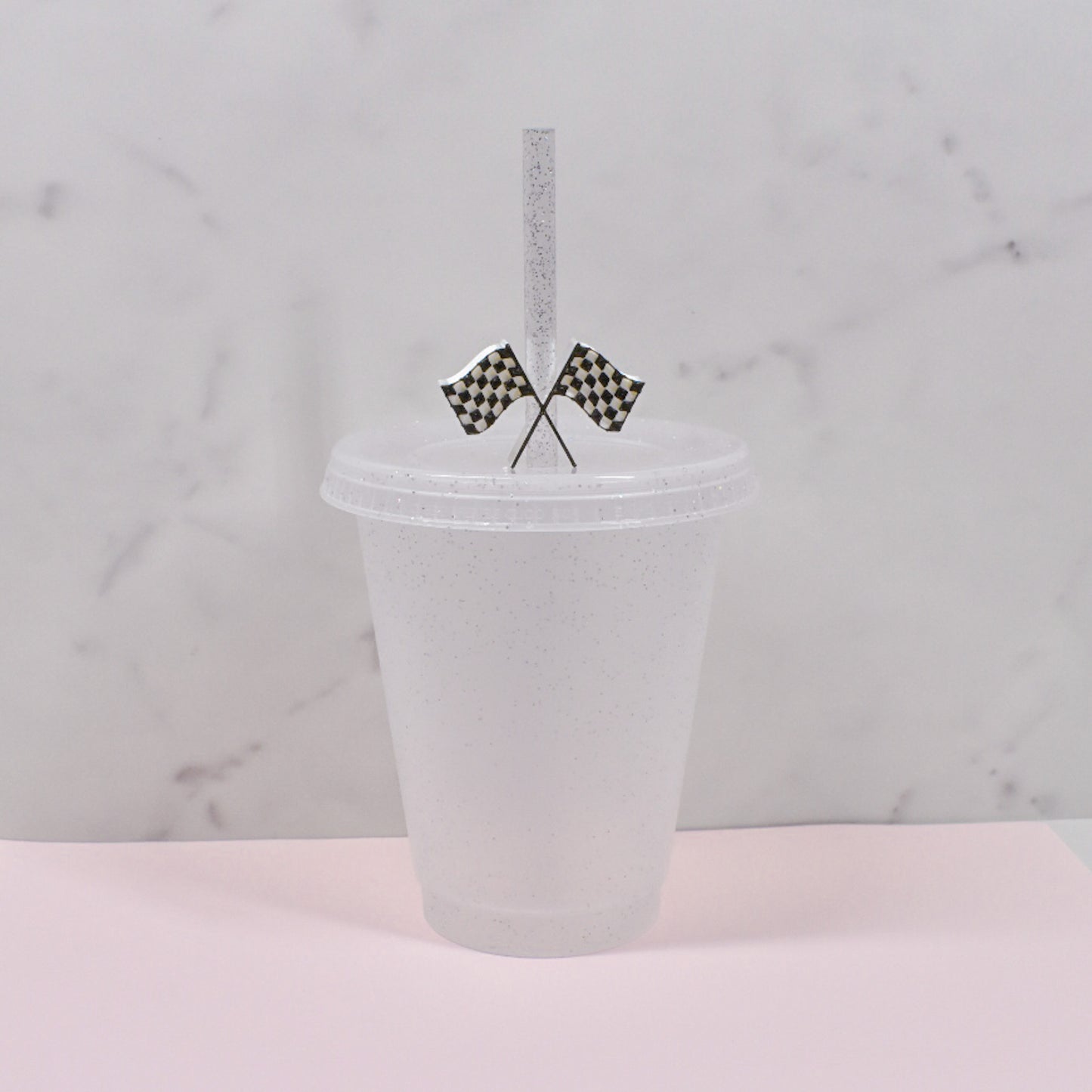Race Flags Straw Charm