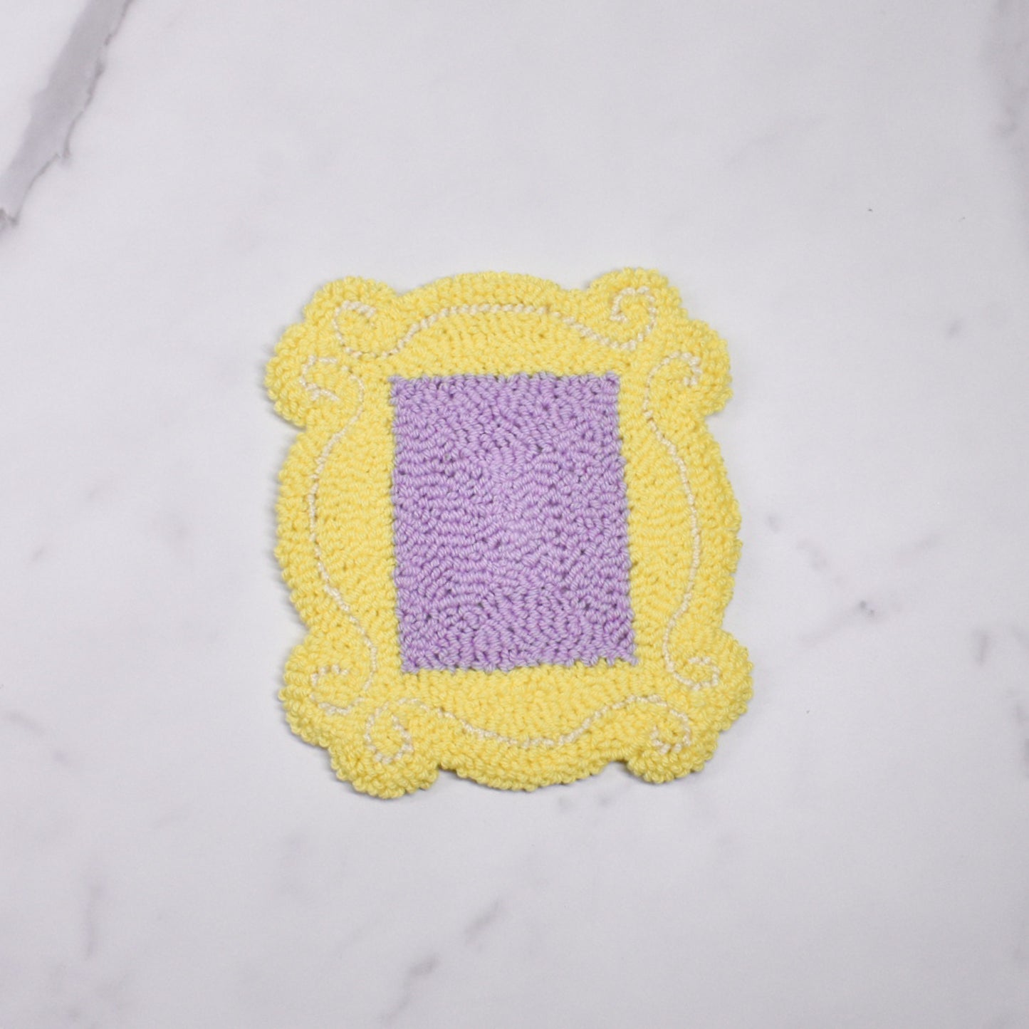 Yellow Frame Rug Coaster
