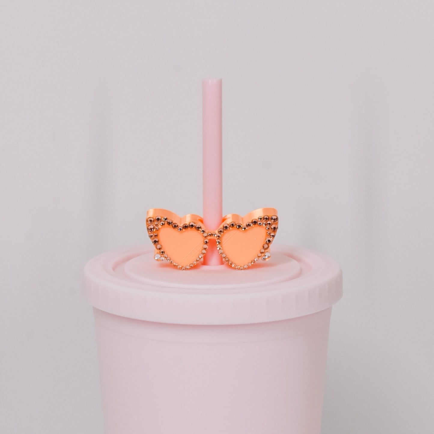 Heart Sunnies Straw Charm