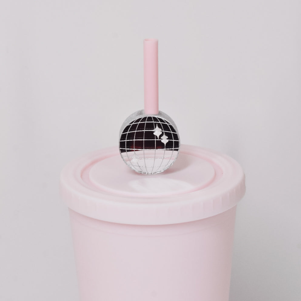 Discoball Straw Charm
