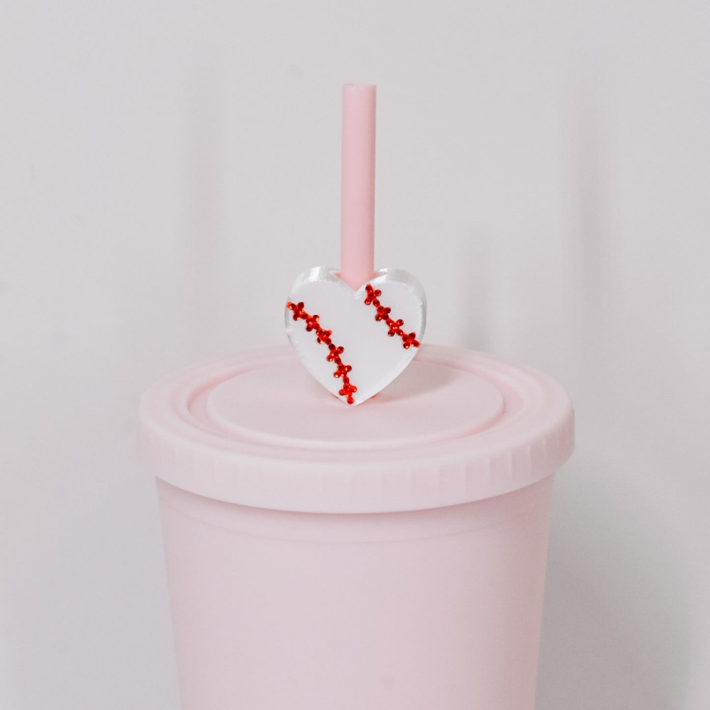 Baseball Straw Charm