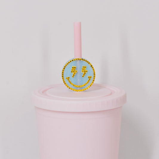 Bolt Eyes Smiley Straw Charm