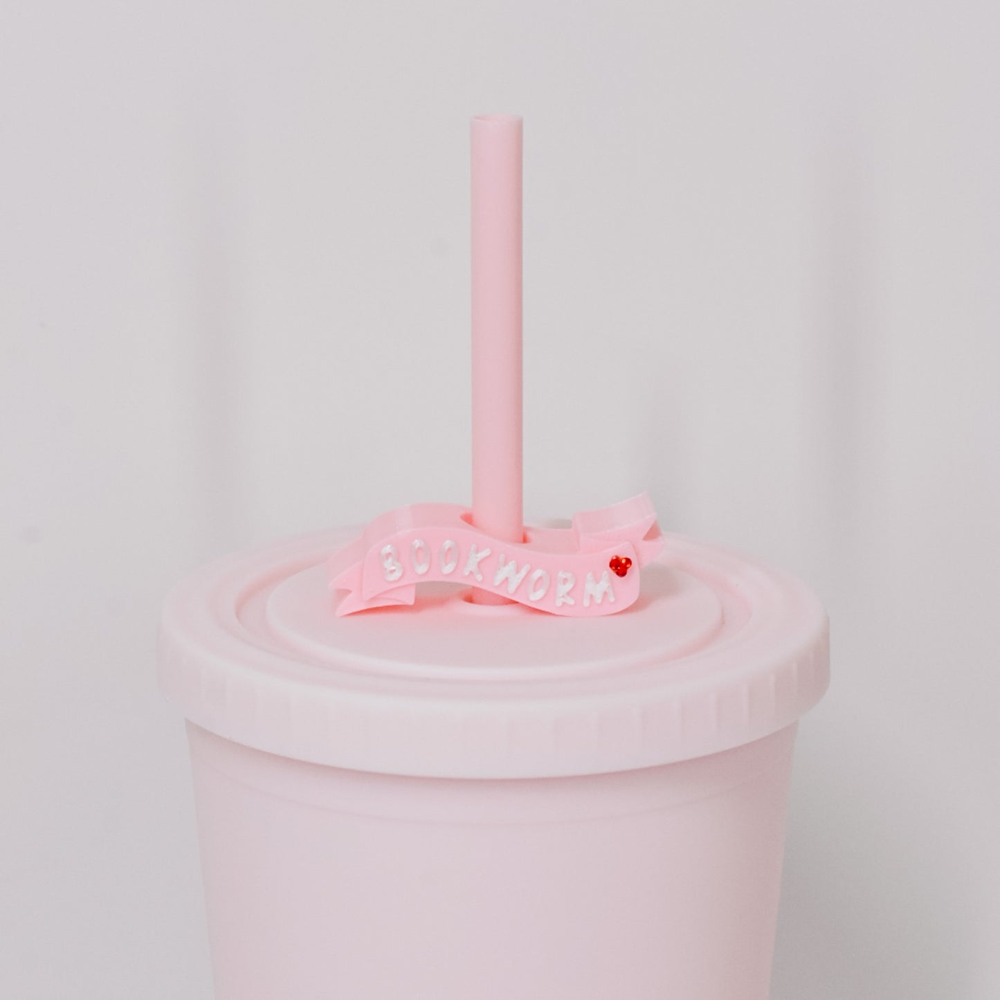 Bookworm Straw Charm