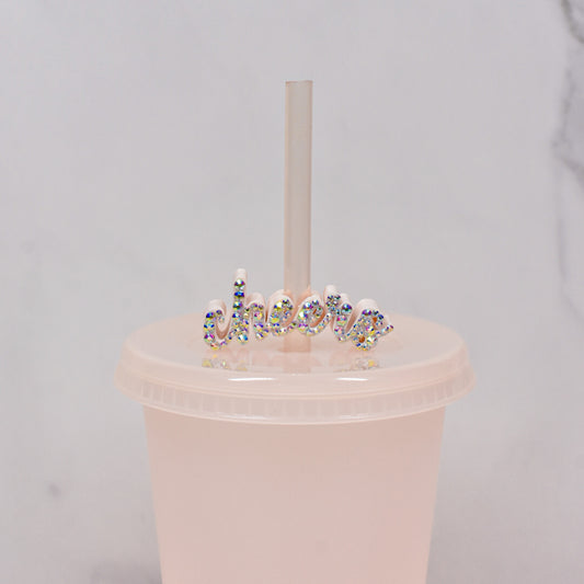 Cheers Straw Charm