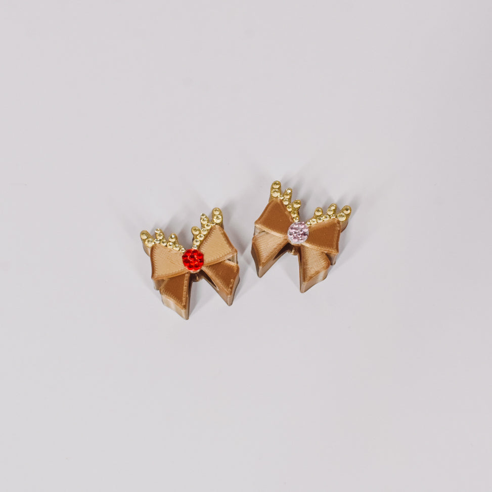 Reindeer Bow Straw Charm