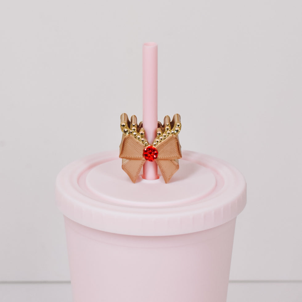 Reindeer Bow Straw Charm