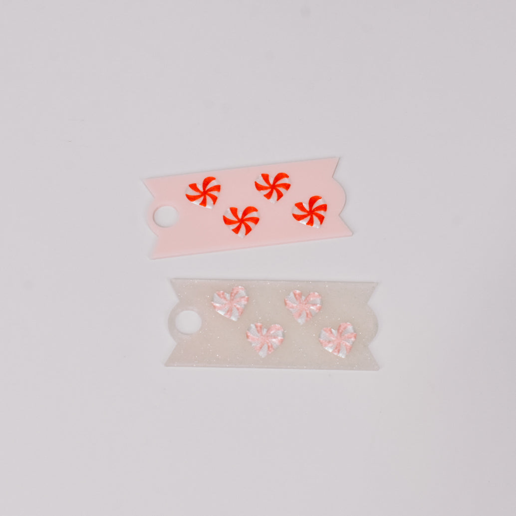 Peppermint Heart Lid Plate