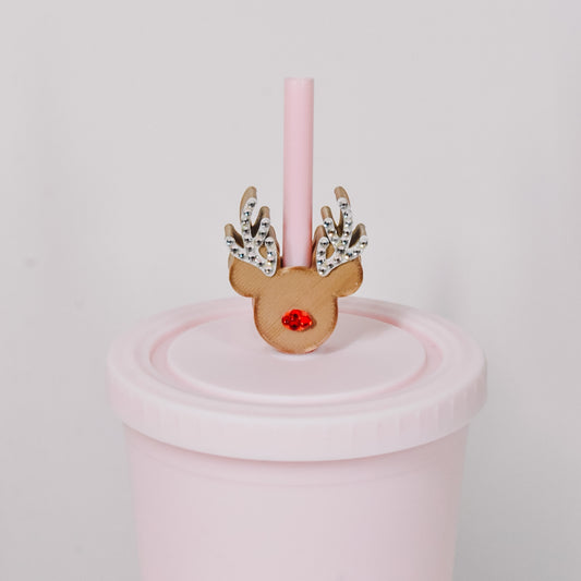Ears Reindeer Straw Charm