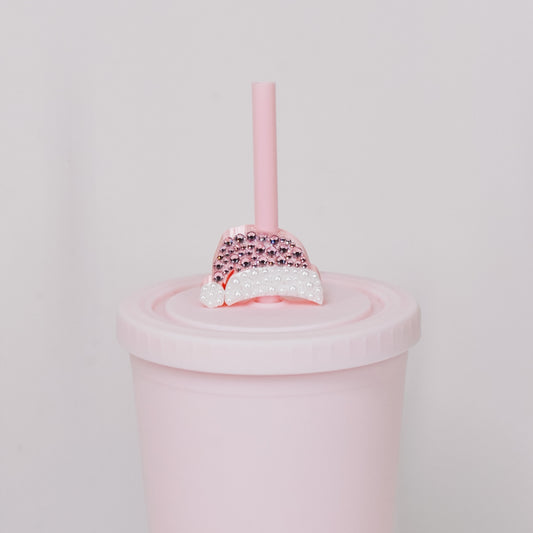 Santa Hat Straw Charm