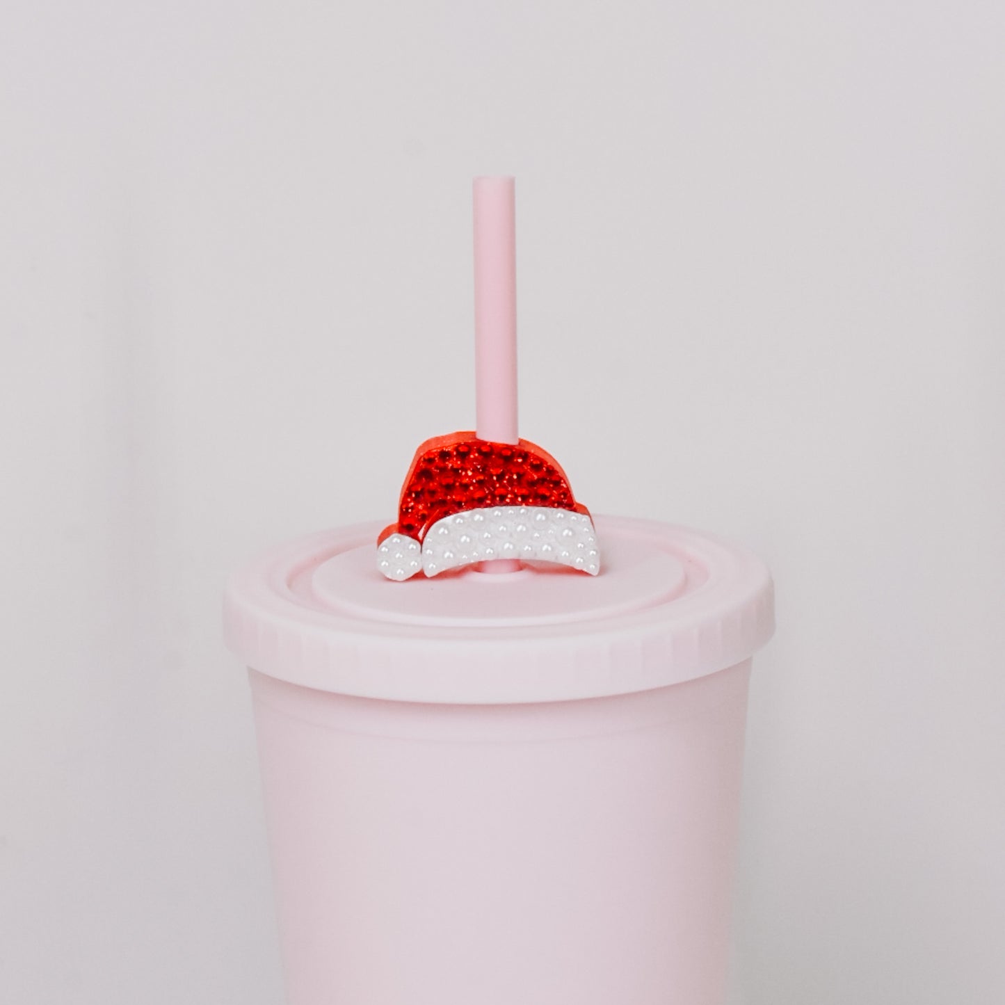 Santa Hat Straw Charm
