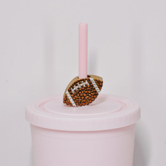 Football Straw Charm