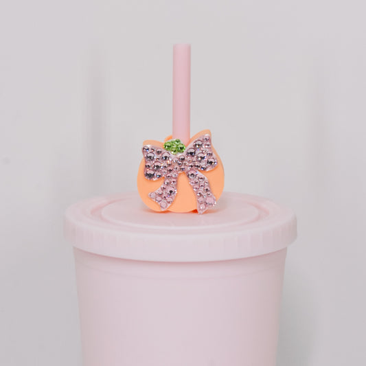 Pumpkin Bow Straw Charm