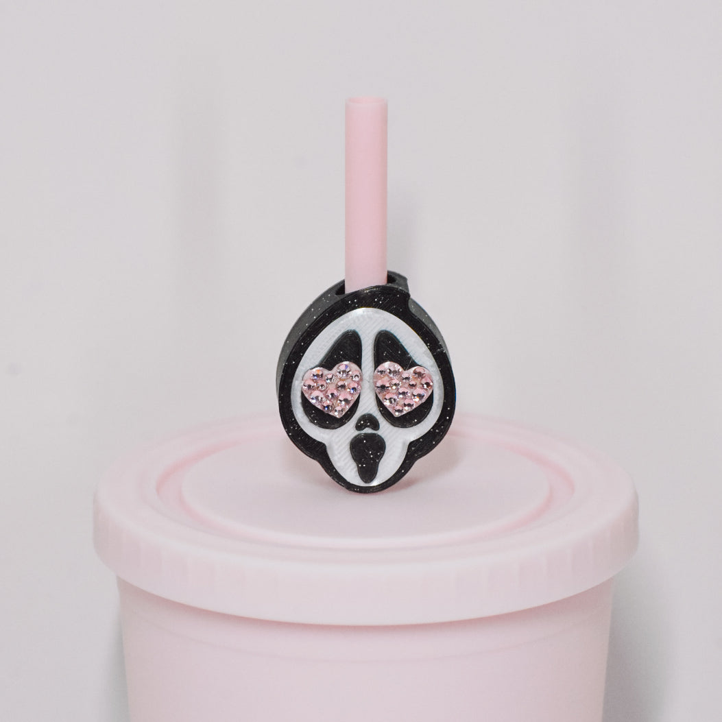 Heart Eye Ghost Straw Charm