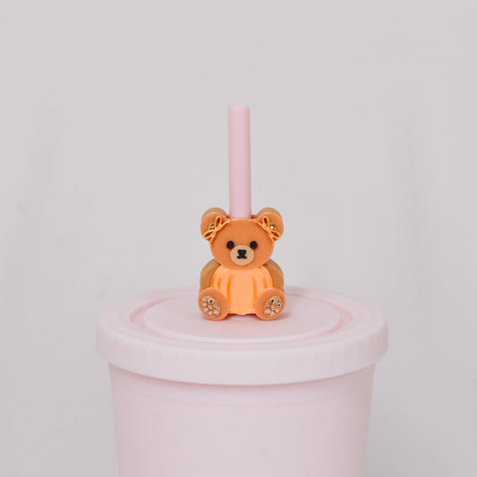 Bear Pumpkin Straw Charm