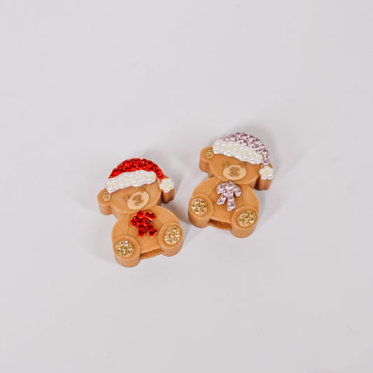 Christmas Teddy Straw Charm