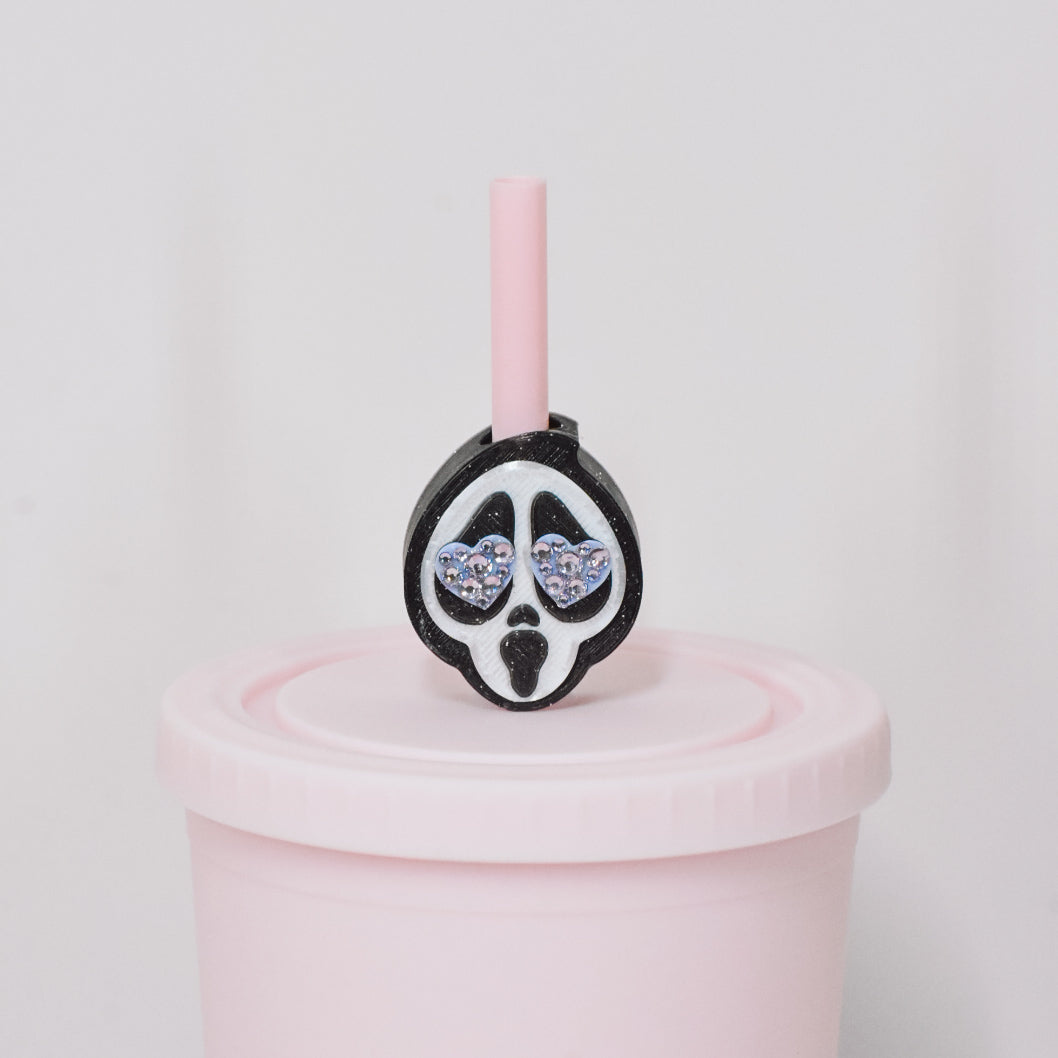 Heart Eye Ghost Straw Charm