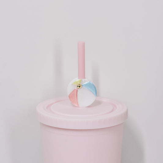 Beach Ball Straw Charm