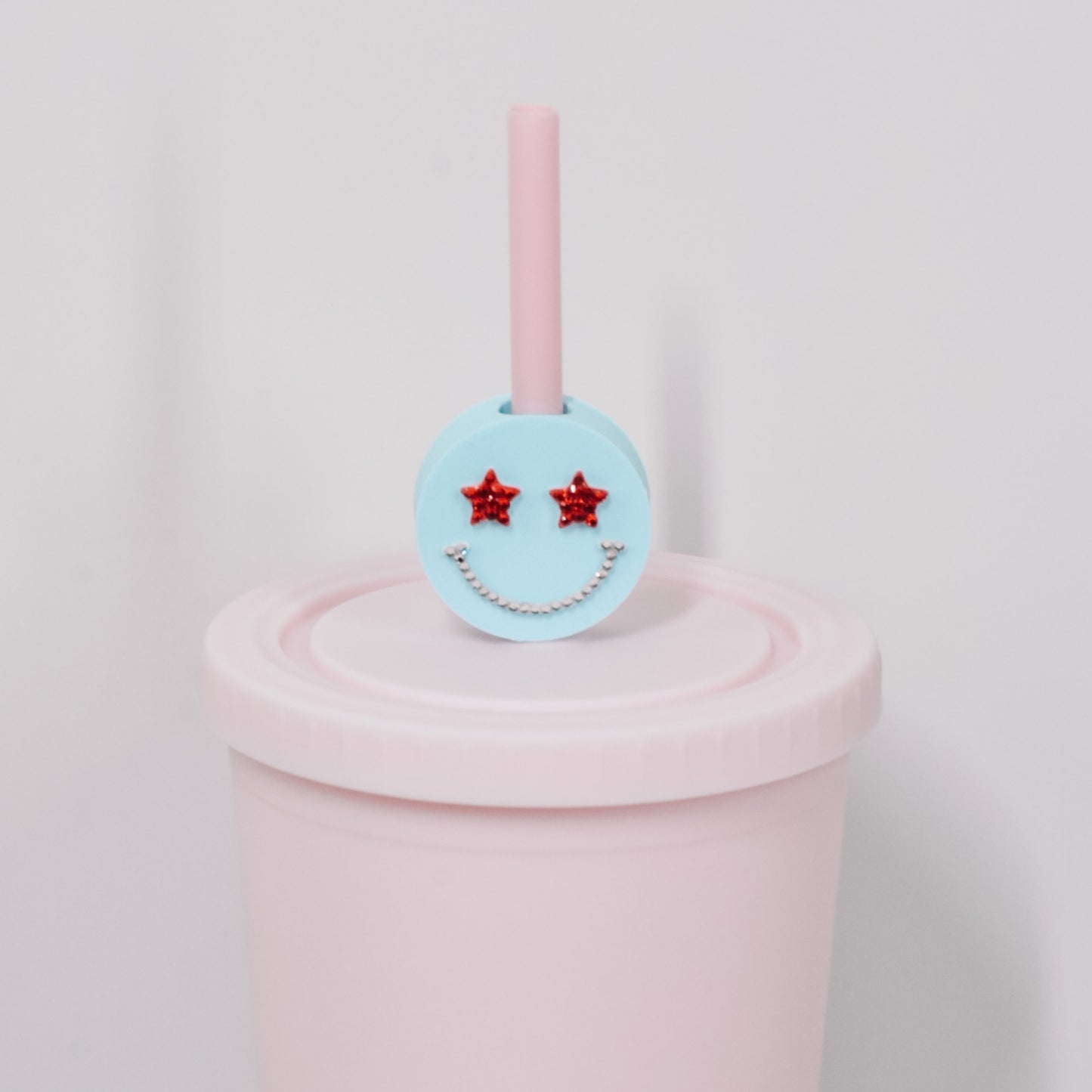 Star Eye Smiley Straw Charm