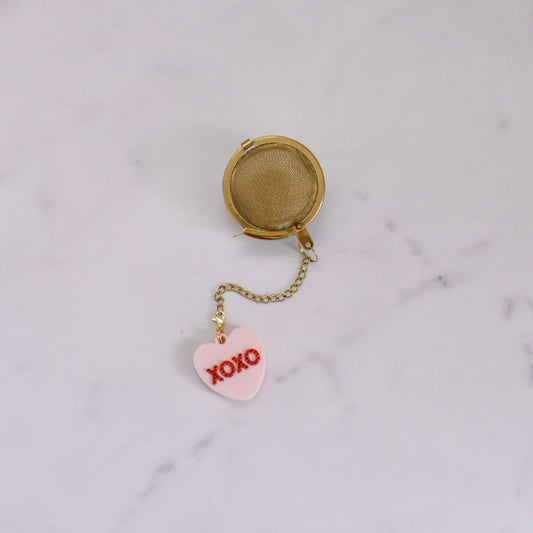 XO Heart Tea Charm