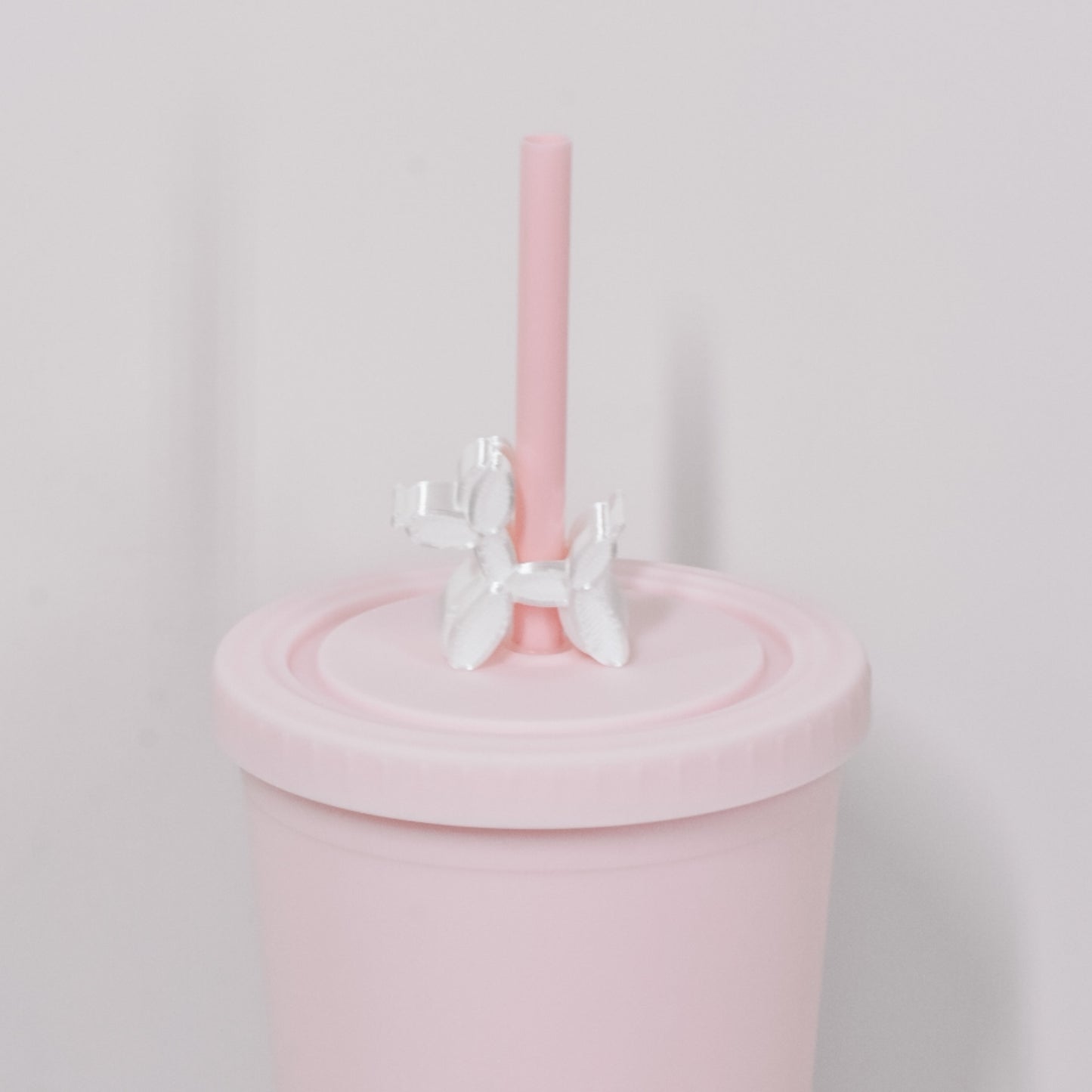 Dog Balloon Straw Charm