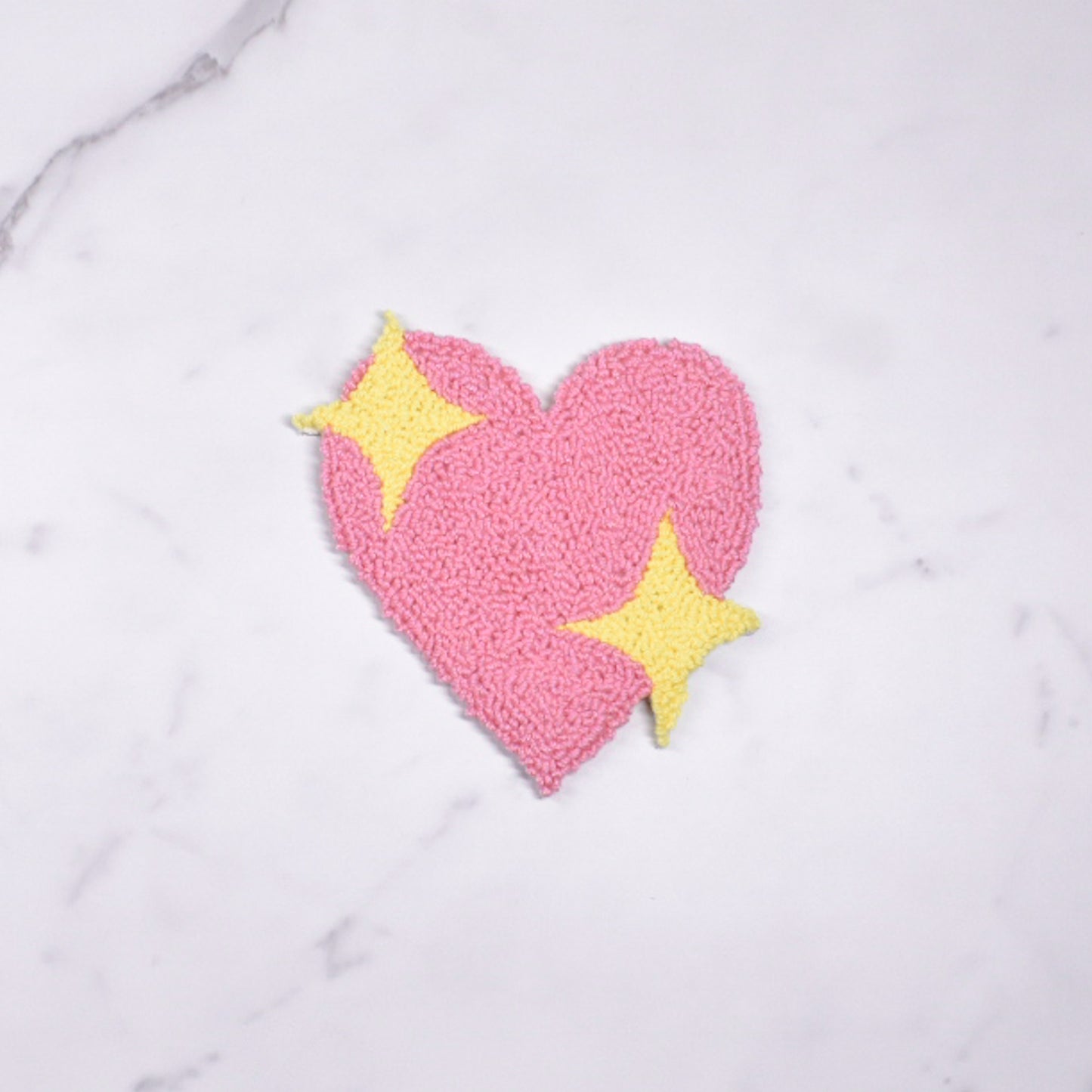 Sparkly Heart Rug Coaster