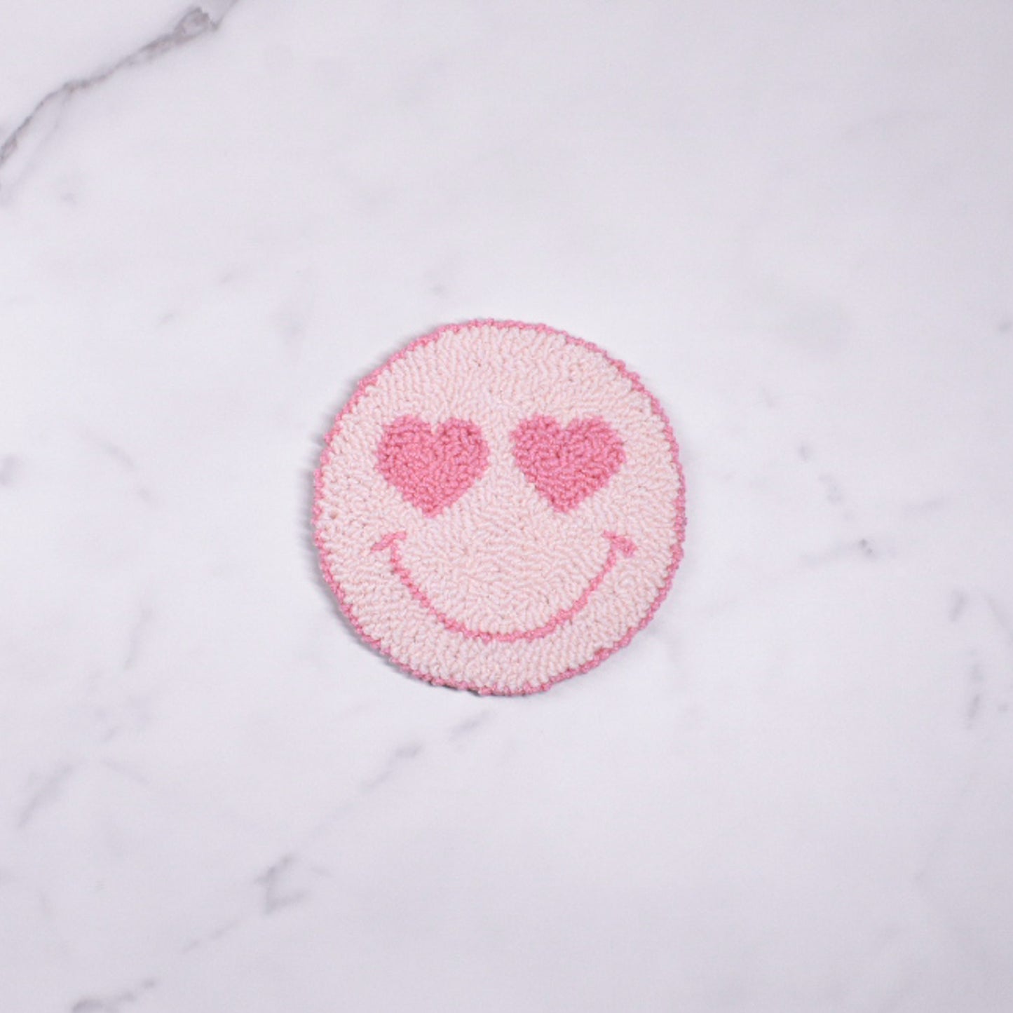 Heart Smiley Rug Coaster