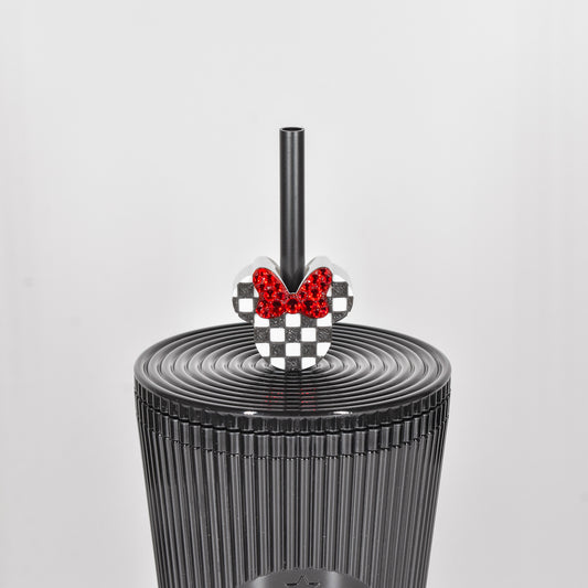 Mrs. Checkered Straw Charm