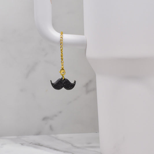 Mustache Handle Charm