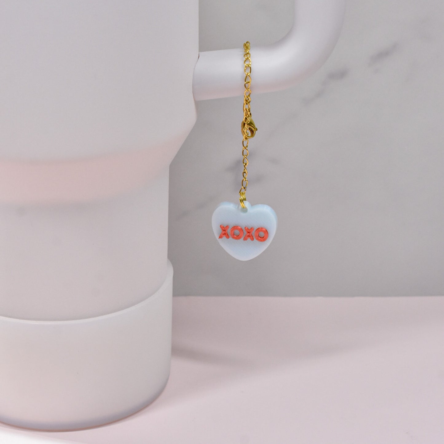 XO Heart Handle Charm