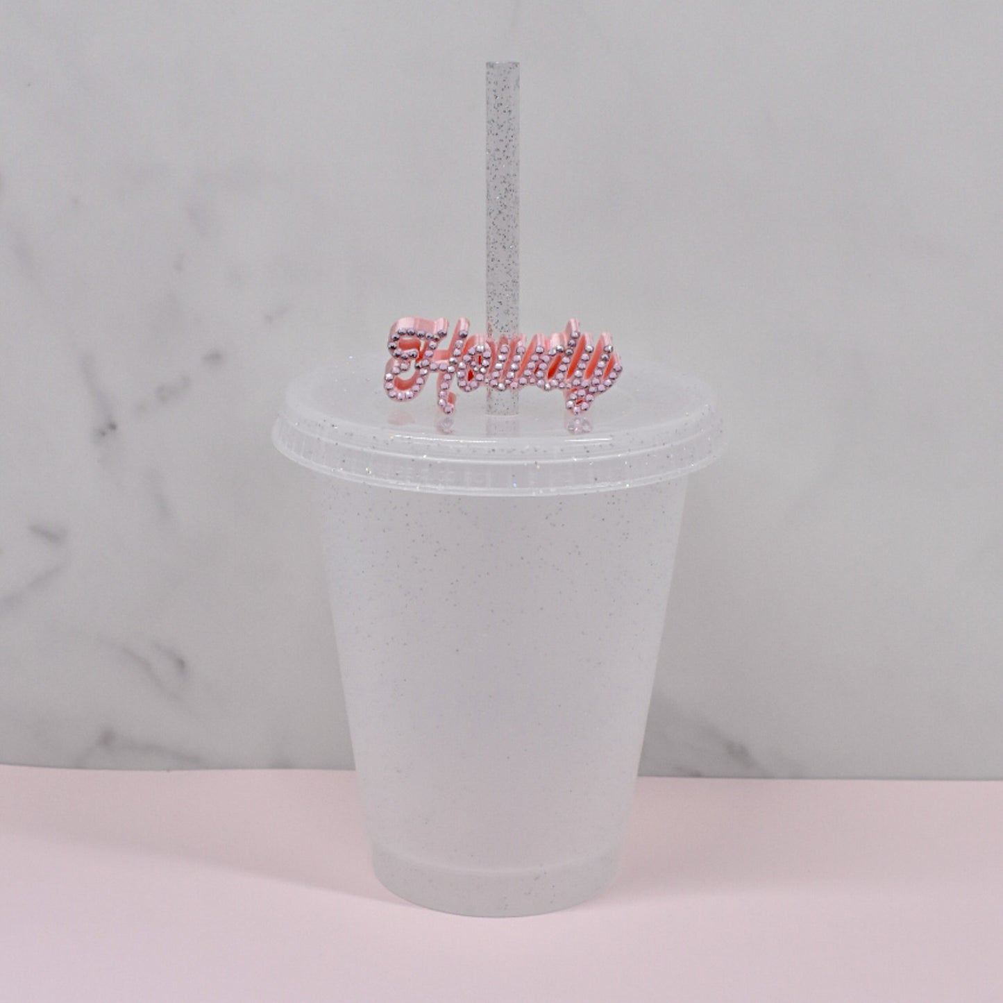 Howdy Straw Charm