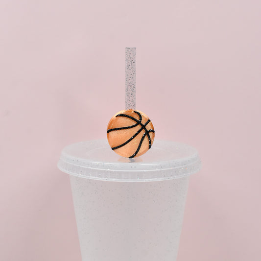 Basketball Straw Charm