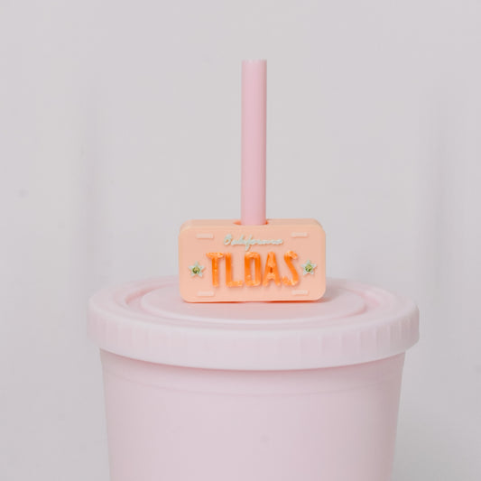 Showgirl License Plate Straw Charm