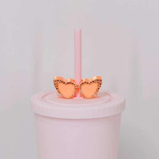 Heart Sunnies Straw Charm