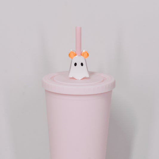 Pumpkin Ears Ghostie Straw Charm