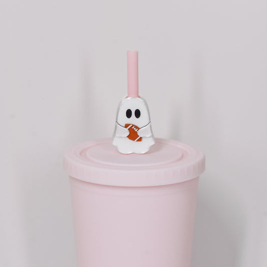 Football Ghostie Straw Charm